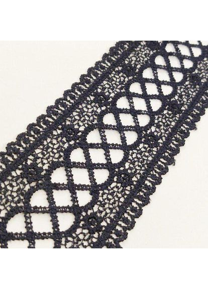 (1 метр) Кружево макраме 5.5 см цвет - синий темный (20м-S60351b-3-3) Plus-plus (352752003)