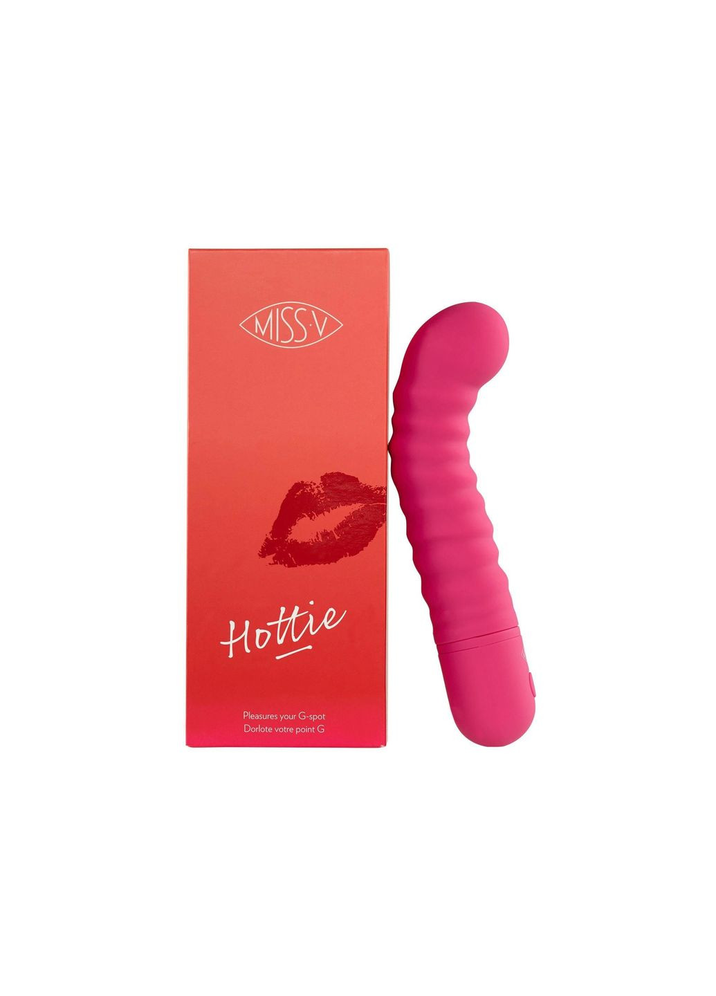 Вибратор для точки G рельефный Hottie, розовый Miss V (297398727)