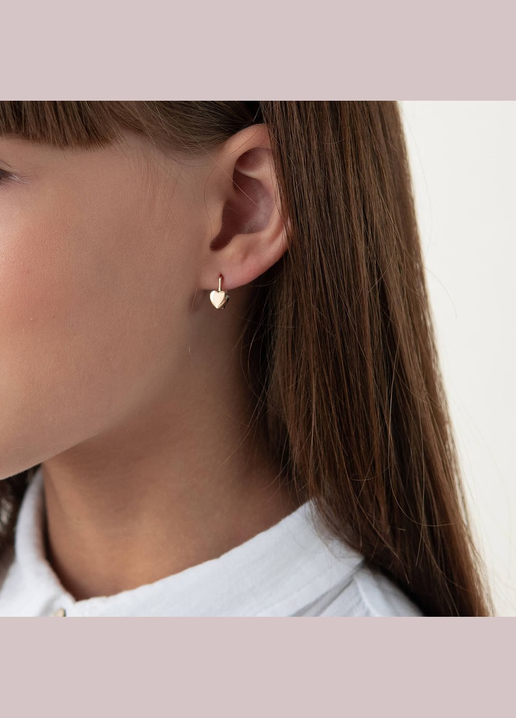 Золоті дитячі сережки Сердечка с05272 Oniks (264025251)