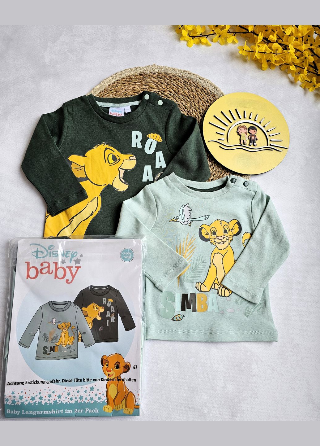 Реглан-лонгслив детский LION KING😍набор из 2-х шт😍 Кофта с длинным рукавом для мальчика Disney Baby Реглан-лонгслів (314961837)