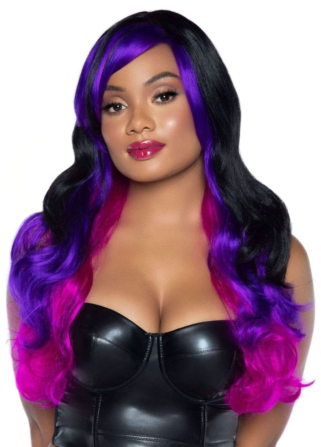 Allure Multi Color Wig Black/Purple Leg Avenue (289717674)