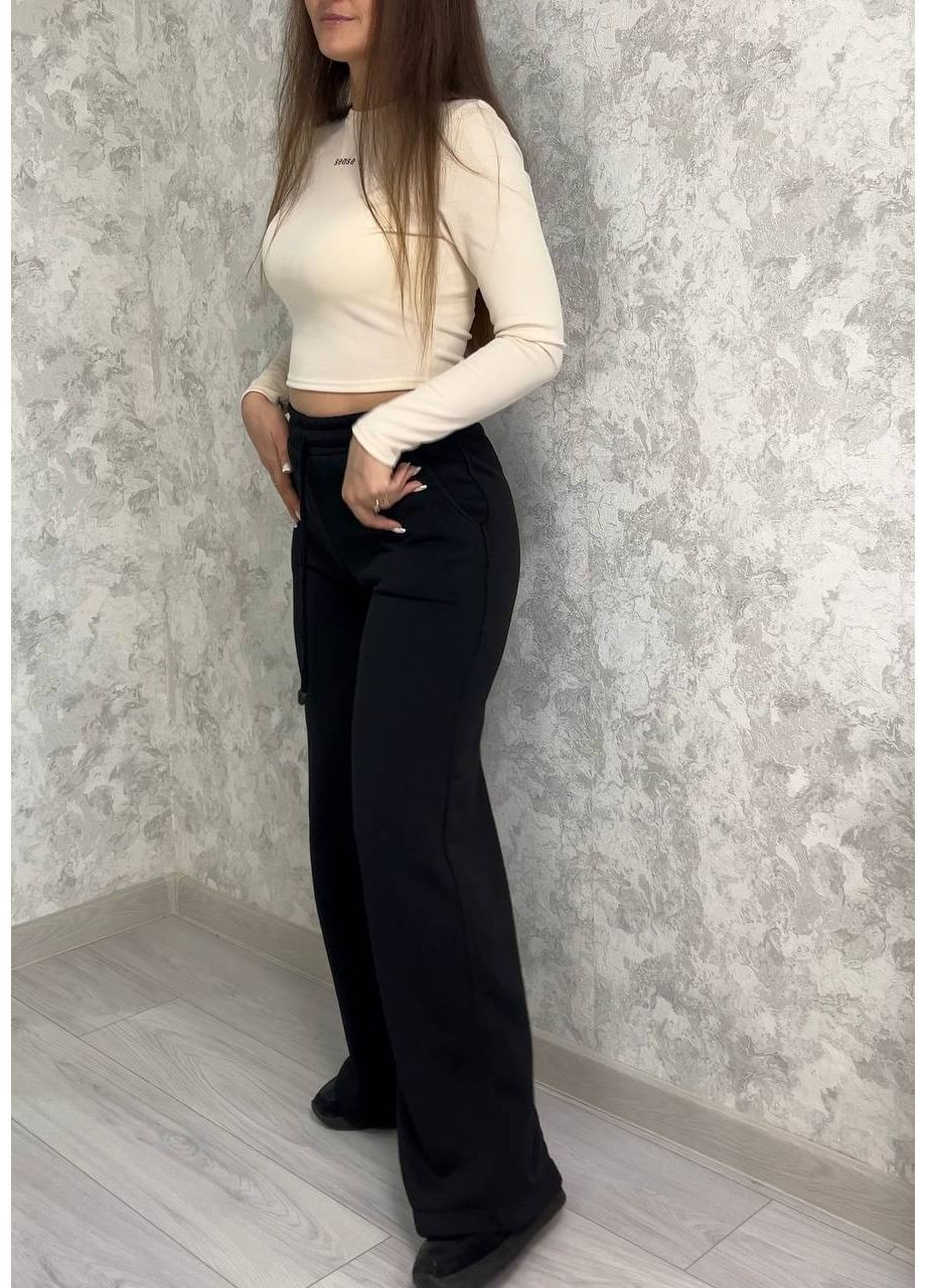 Штани палацо (труби) на флісі No Brand Штани флис (364536262)