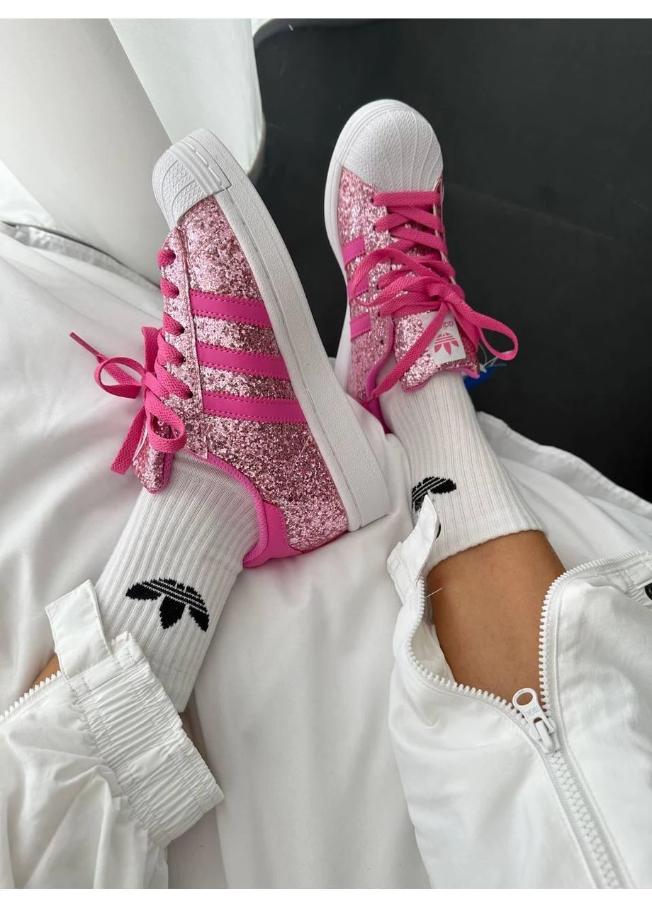 Розовые летние кроссовки adidas superstar barbie pink адидас суперстар No Brand
