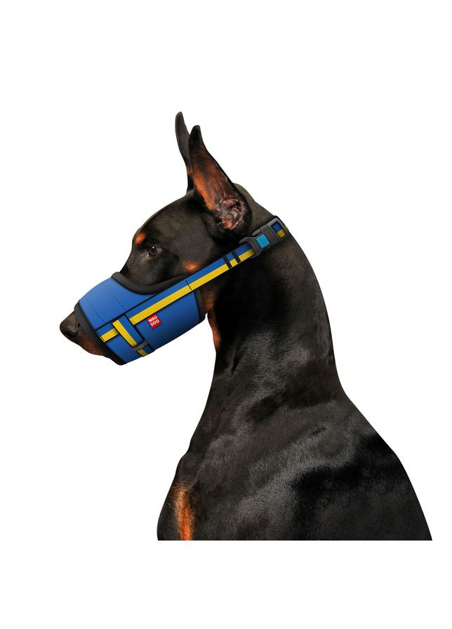 Намордник для собак Nylon, малюнок «Colors of freedom», пластиковий фастекс, розмір S, О 14-20 см WAUDOG (329745780)