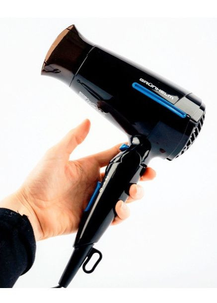 Маленький дорожный фен GHD-532 для сушки укладки волос холодный воздух компактный электрофен 1800 Вт Grunhelm (360392635)