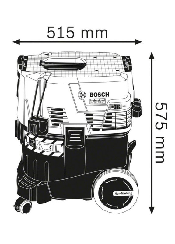 Пылесос строительный Professional GAS 35 L SFC+ 06019C3000 (1.38 кВт, 35 л) универсальный с фильтром (22793) Bosch (295039541)