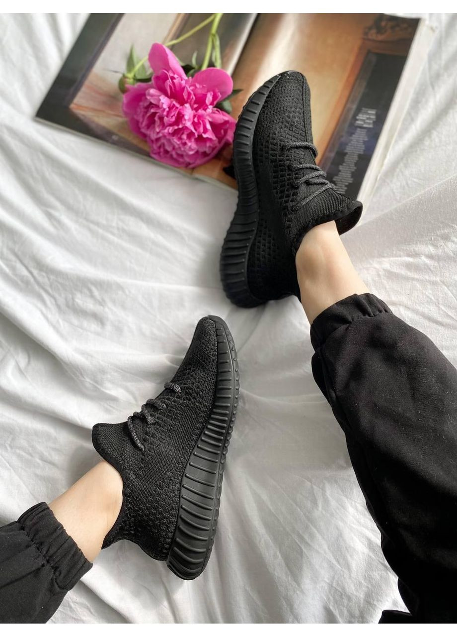 КРОСІВКИ ЖІНОЧІ ADIDAS YEEZY BOOST 350 BLACK АДІДАС ІЗІ БУСТ No Brand чорні демісезони (368868579)