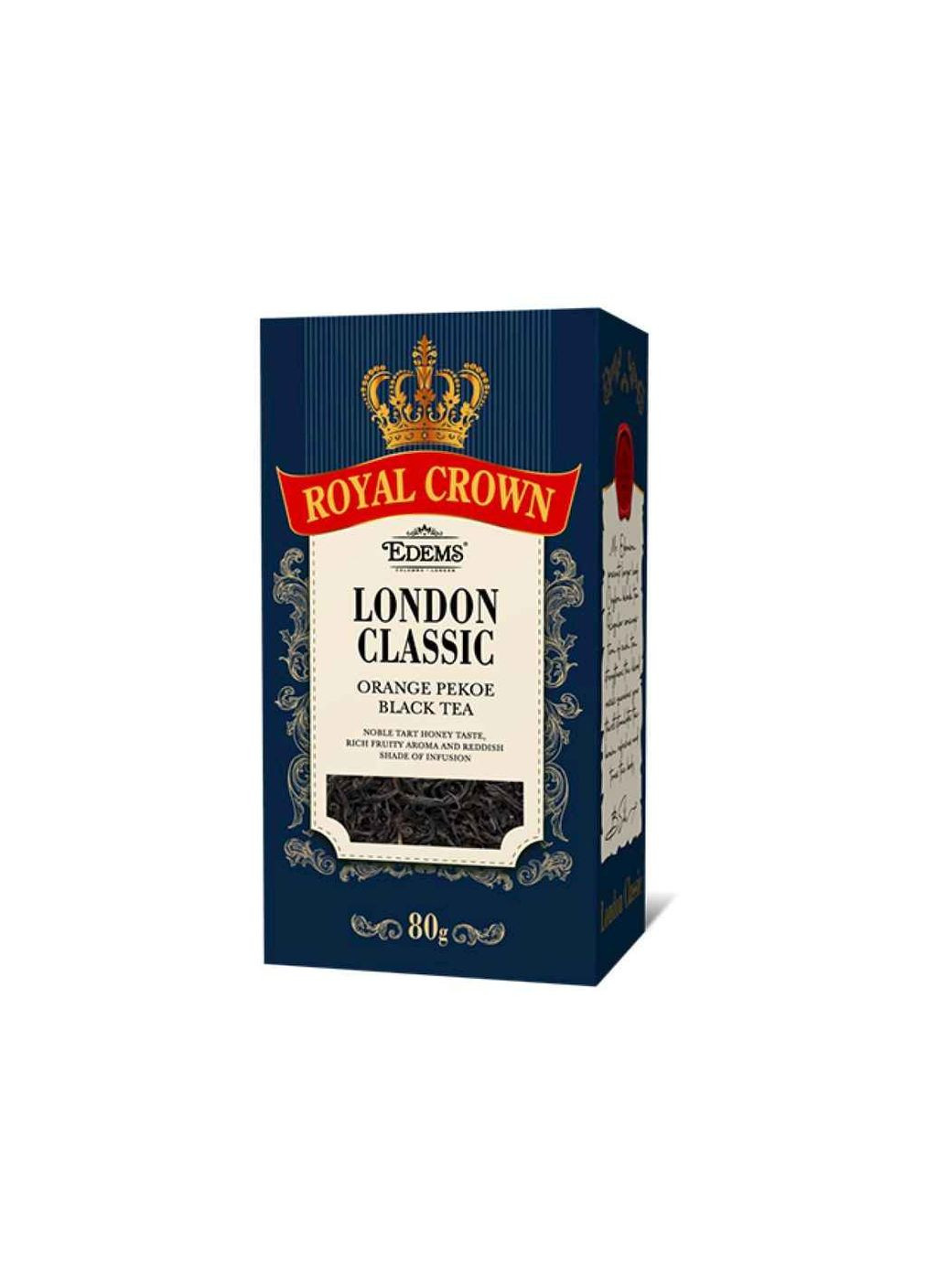 Чай фасований чорний 80г лист. "LONDON CLASSIC" Royal Crown (356458866)