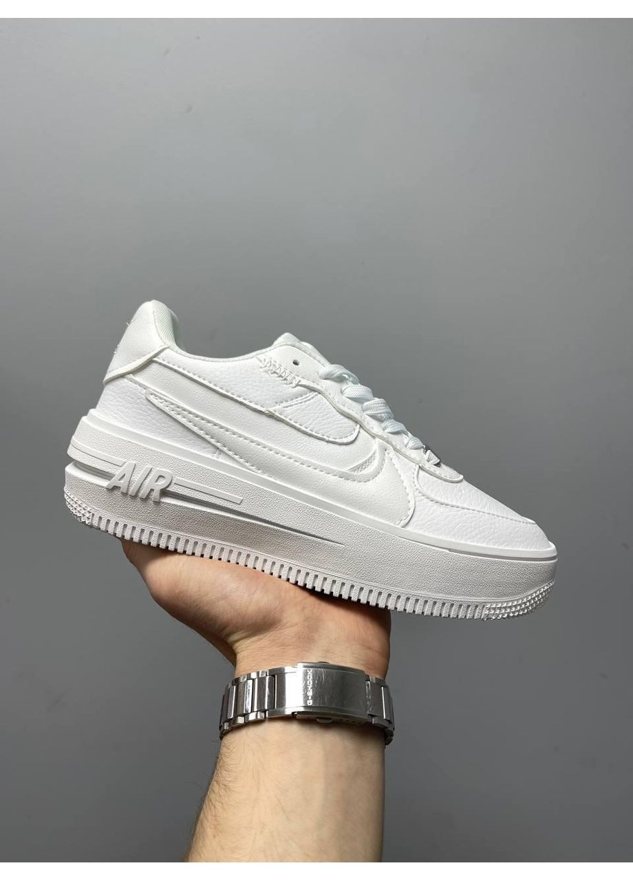 Білі Осінні кросівки чоловічі nike air force 1 plt.af.orm full white найк аір форс 1 преміум No Brand