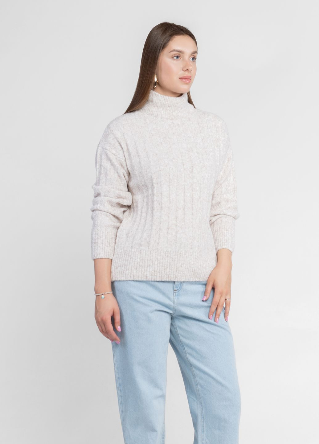 Бежевий зимовий светр жіночий бежевий Arber Crew-neck FW D4 WTR-227