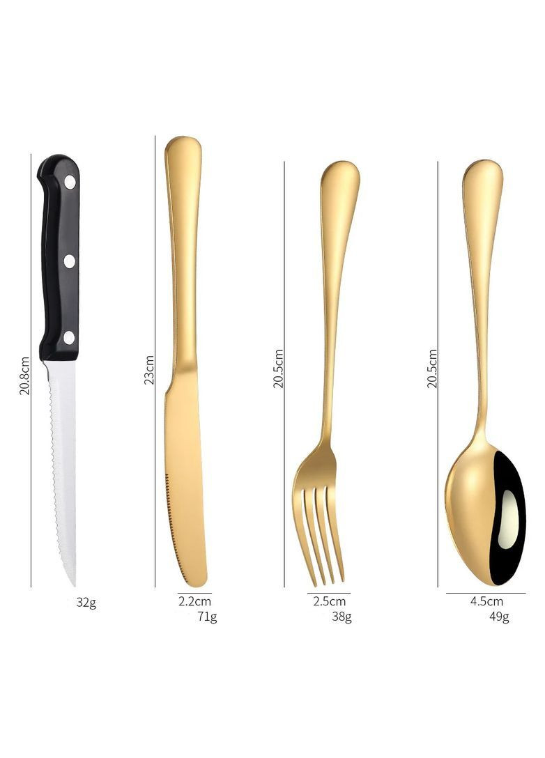 Набір столових приборів 10 предметів з нержавіючої сталі у футлярі для пікніка, кемпінгу More (369156991)