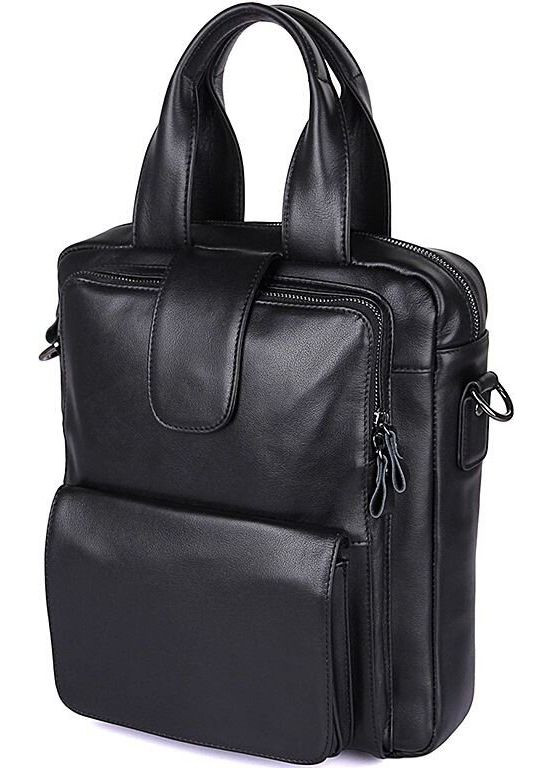 Портфель чоловічий шкіряний чорний 14479 Vintage (329196785)