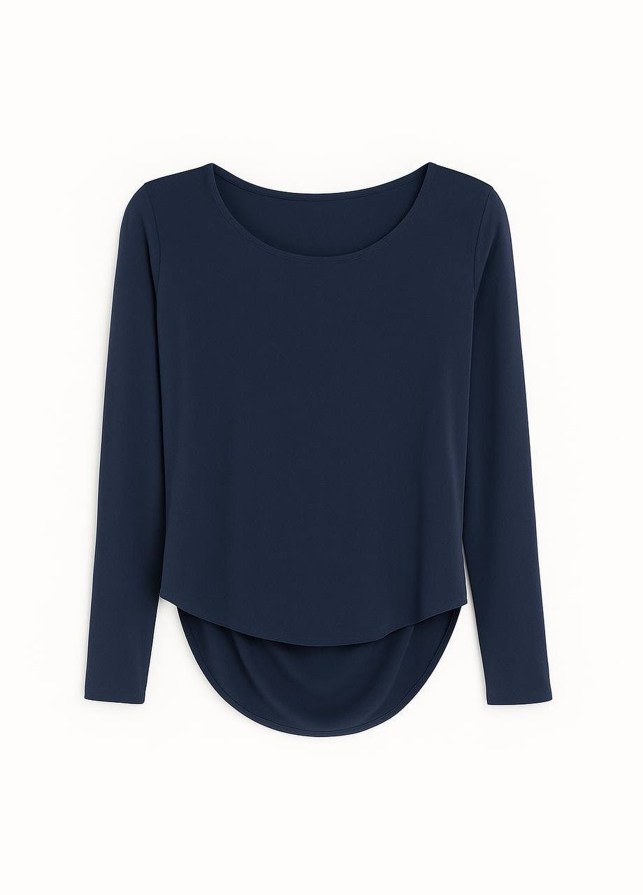 Тёмно-синяя блуза темно-синий Cycle