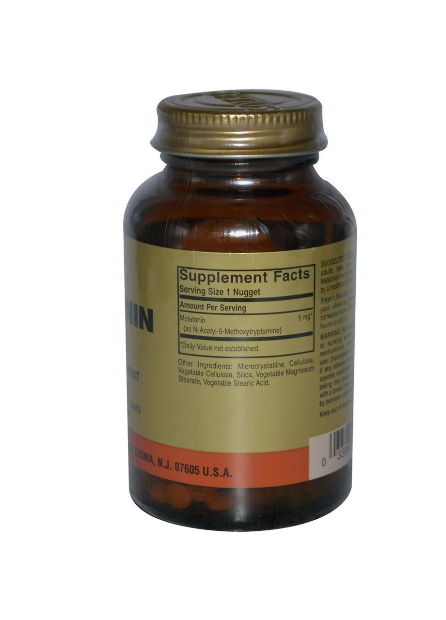 Мелатонін,, 5 мг, 120 жувальних таблеток Solgar (364312367)