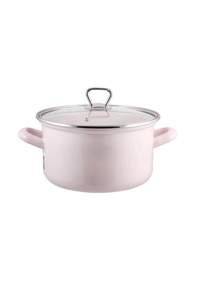 Кастрюля с крышкой Биол CE24P 24 см 5.6 л розовая No Brand (335972418)