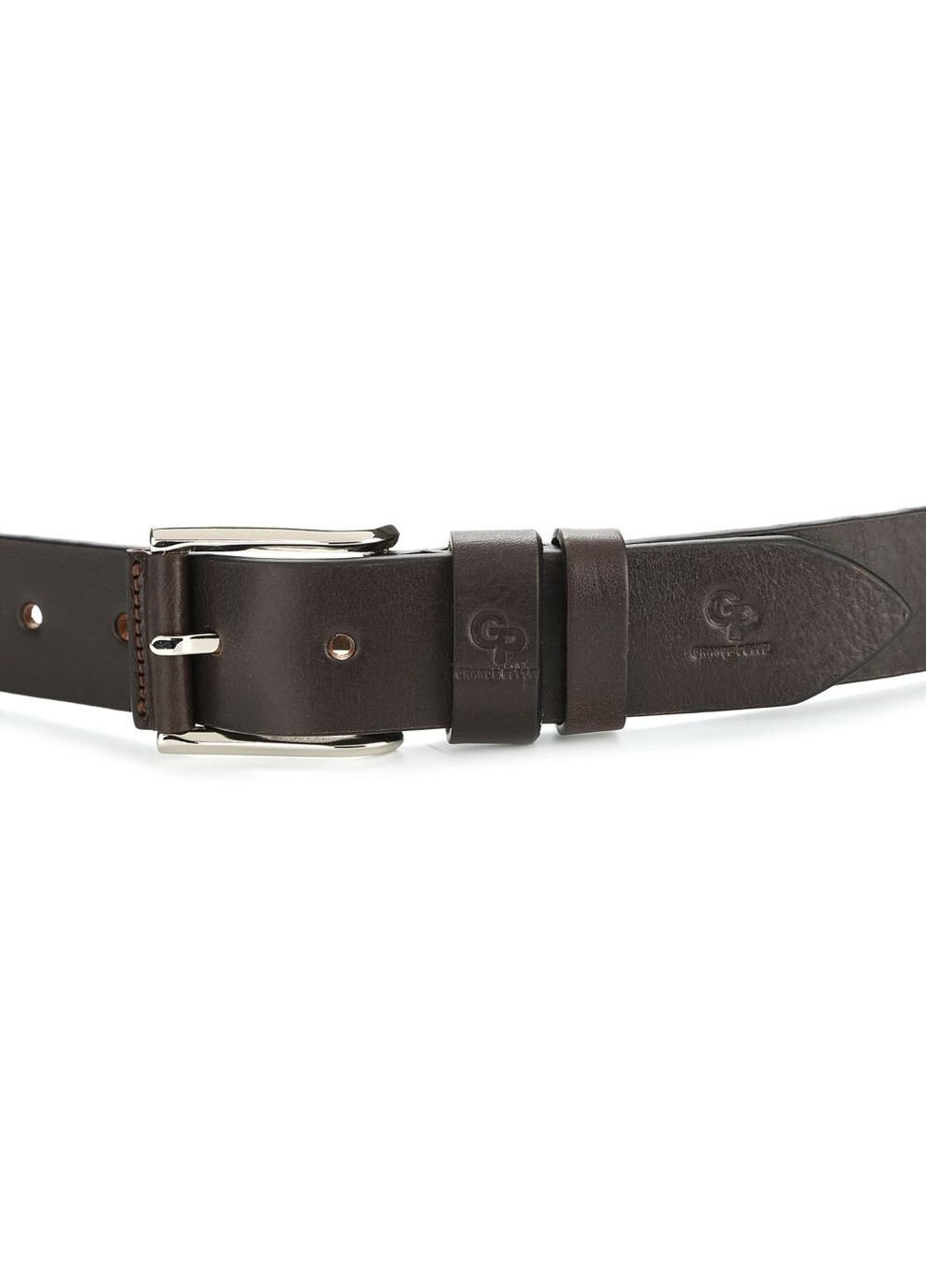 Эксклюзивный мужской джинсовый ремень из натуральной кожи GRANDE PELLE коричневый (sku_00910) No Brand (327819325)