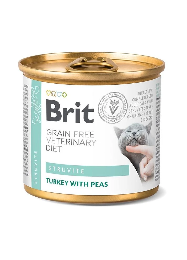 Вологий корм Brit Grain Free Veterinary Diets Struvite для котів при лікуванні та для профілактики сечокам яної хвороби з ін Brit VetDiets (376582729)