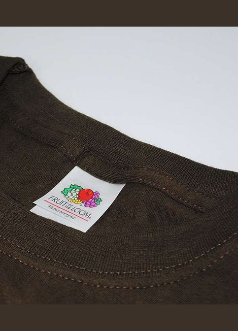 Коричнева футболка чоловіча valueweight шоколадний (0610360cq3xl) Fruit of the Loom