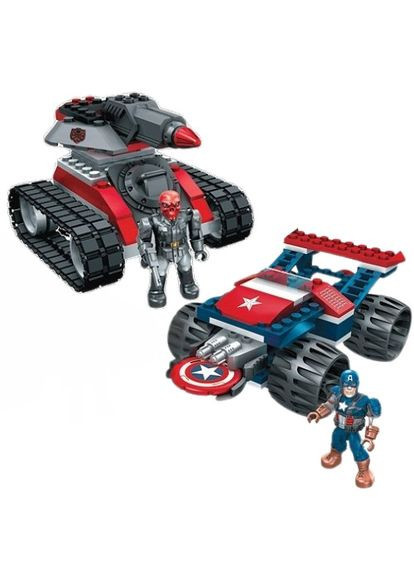 Конструктор 156 дет. Капитан Америка против Красного Черепа - Captain America vs Red Skull, Mega Bloks (346529700)