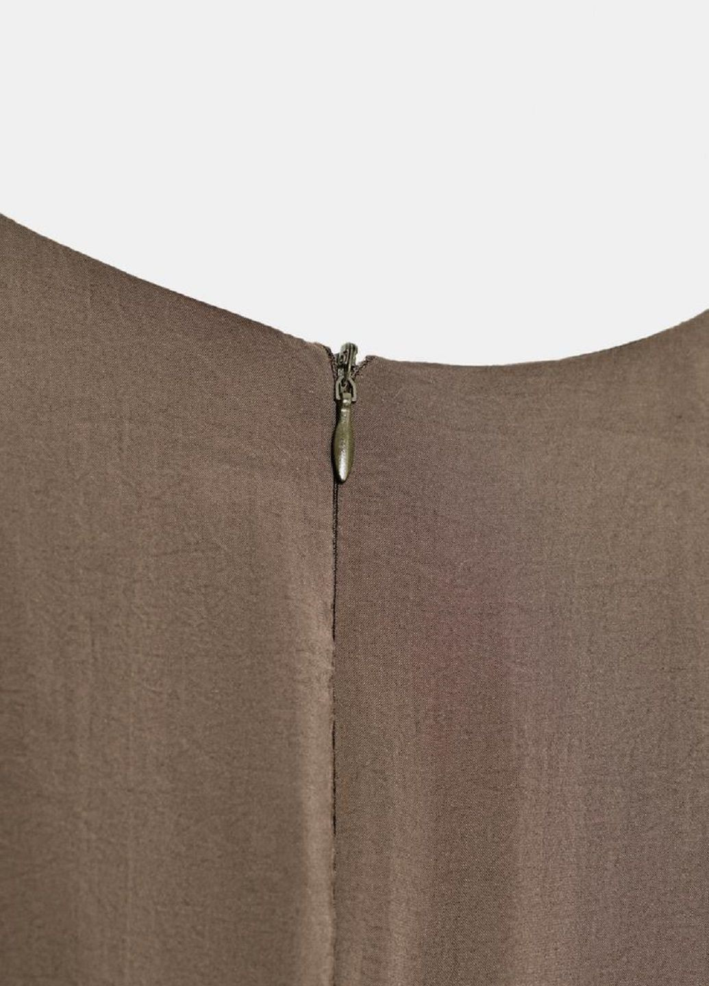 Світло-коричнева сукня Zara однотонна