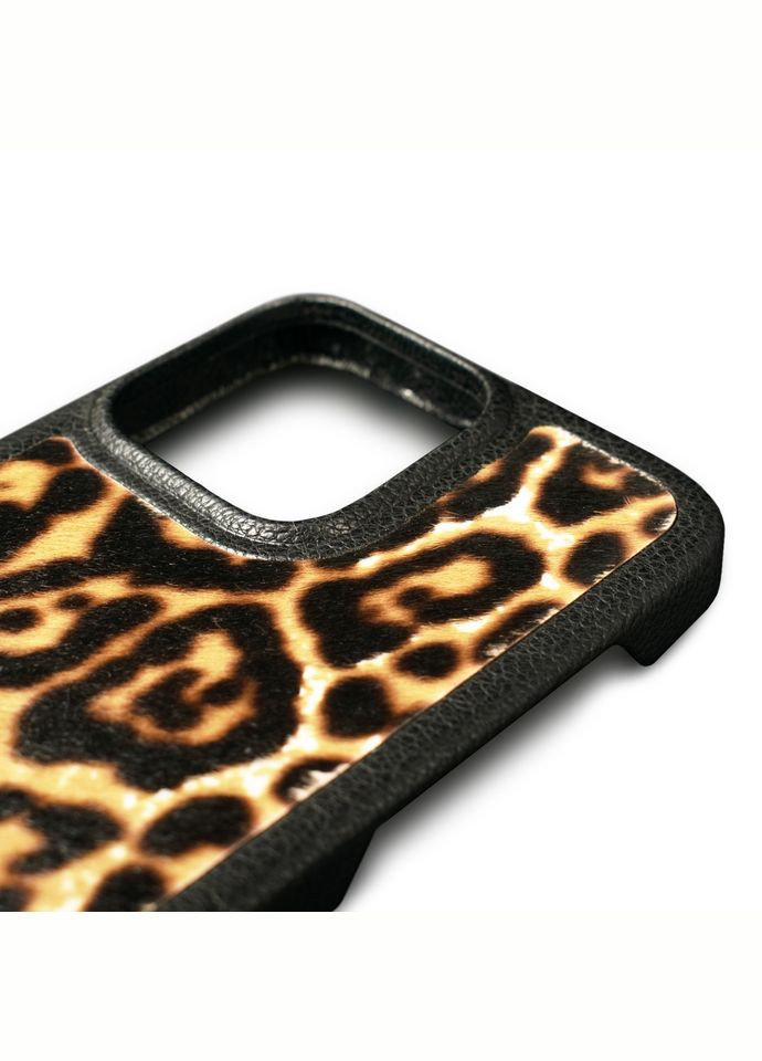 Шкіряна накладка ExBacker для Apple iPhone 16 Pro Max Леопард пони (78128) Stenk (316651290)