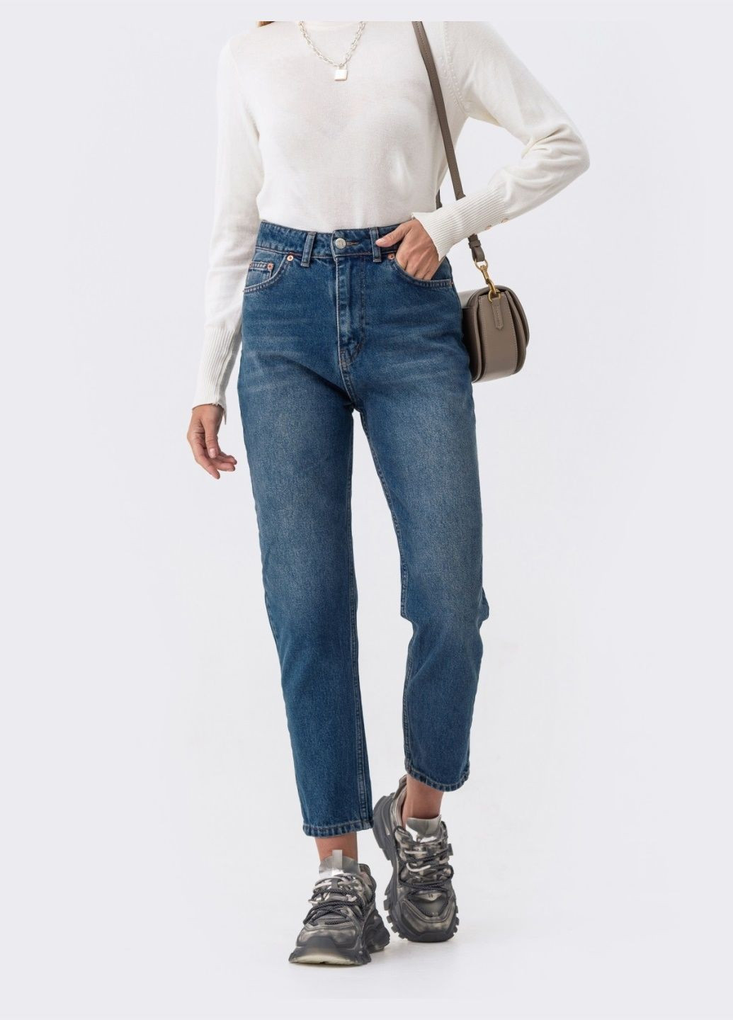 сині джинси прямого крою вкорочені Dressa - (278783490)