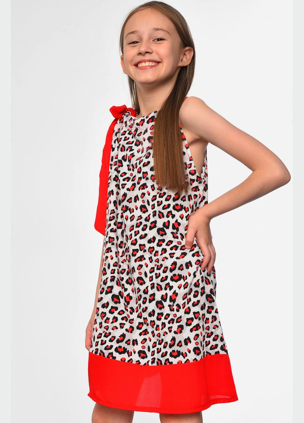 Красное платье детское для девочки красного цвета Let's Shop (298283360)
