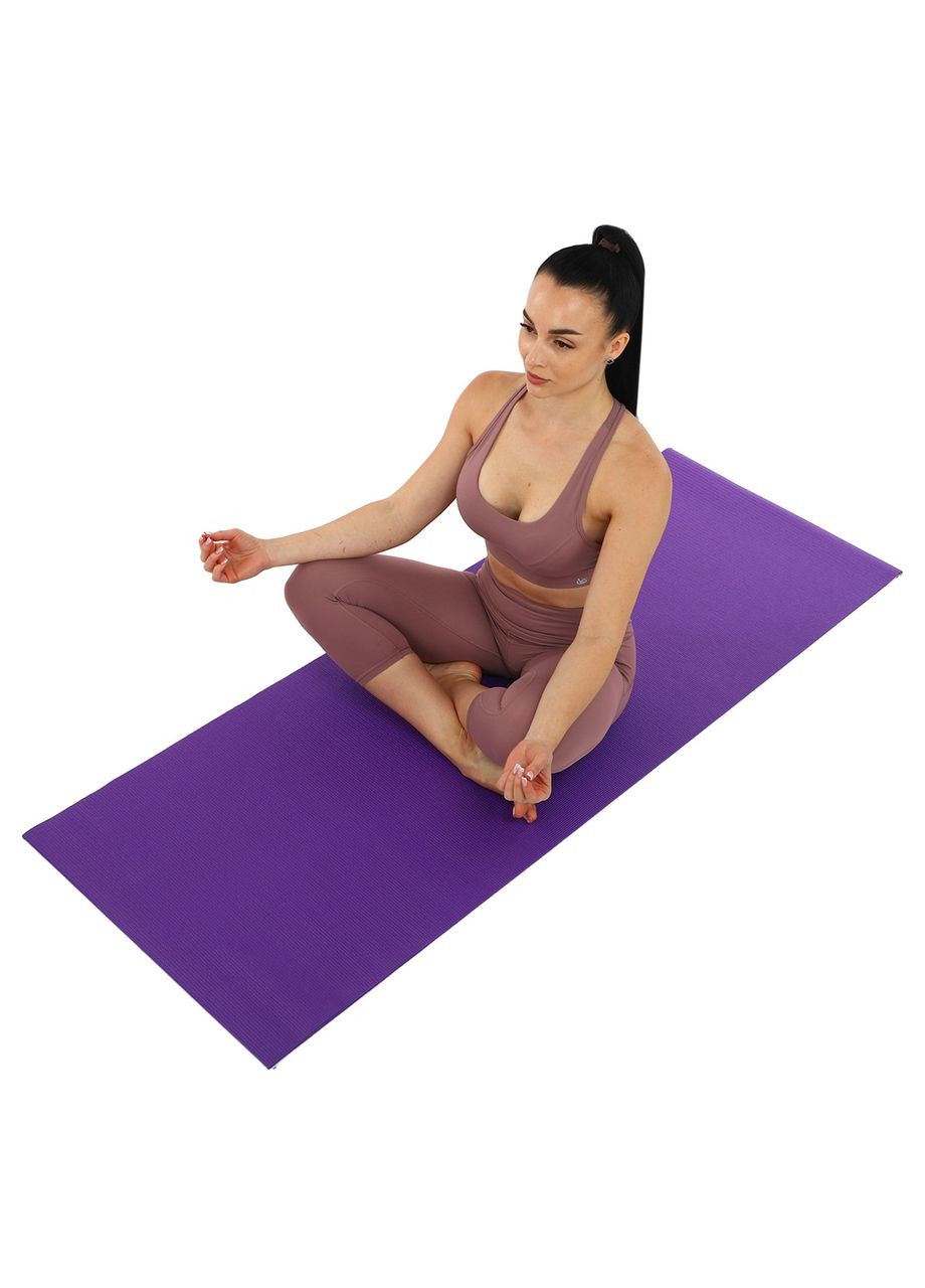 Килимок для фітнесу та йоги PVC 6мм (розмір 173x61x0,6см, фіолетовий) (FI-8724_Фіолетовий) SP-Sport (361436074)