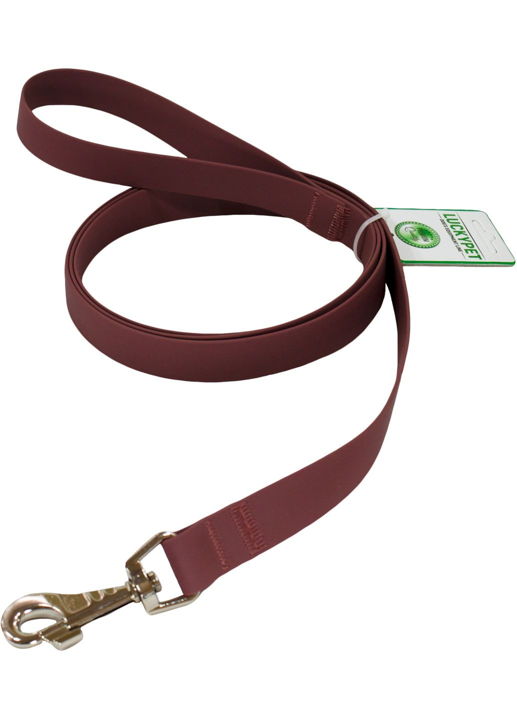 Повідець з водонепроникної стрічки 2.5/120 см Бордовий (4820224216553) Lucky Pet (279564946)