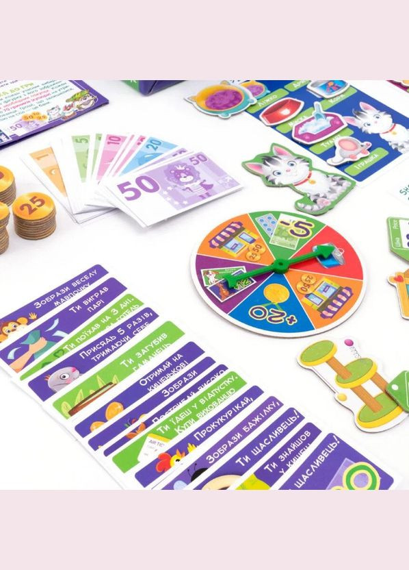 Настольная игра "Домашние любимцы" VT2312-07 с колесом фортуны Vladi toys (315135663)