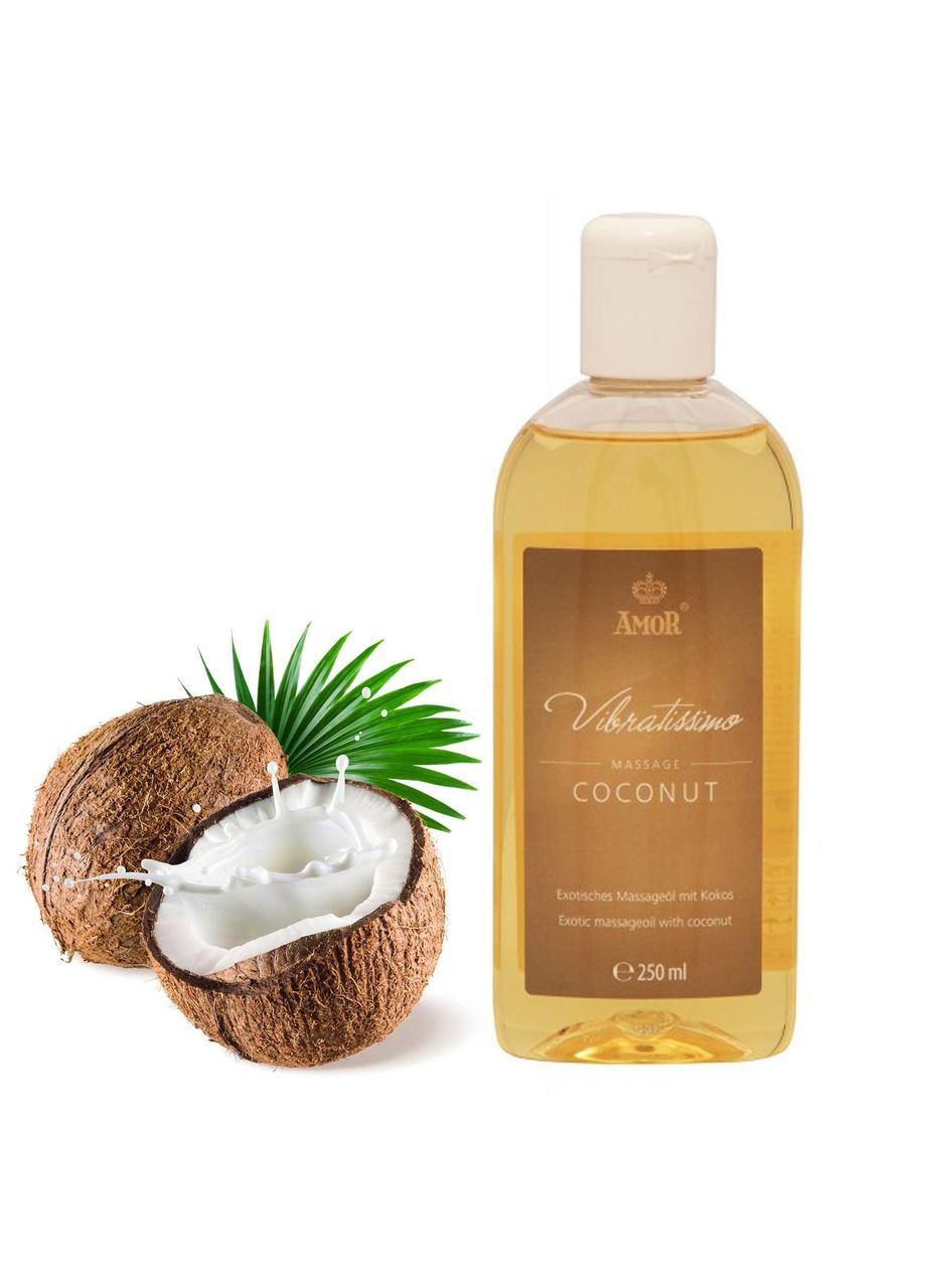 Олія для масажу, масажна олія для еротичного масажу з ароматом кокосу 250 мл Orion (317747227)