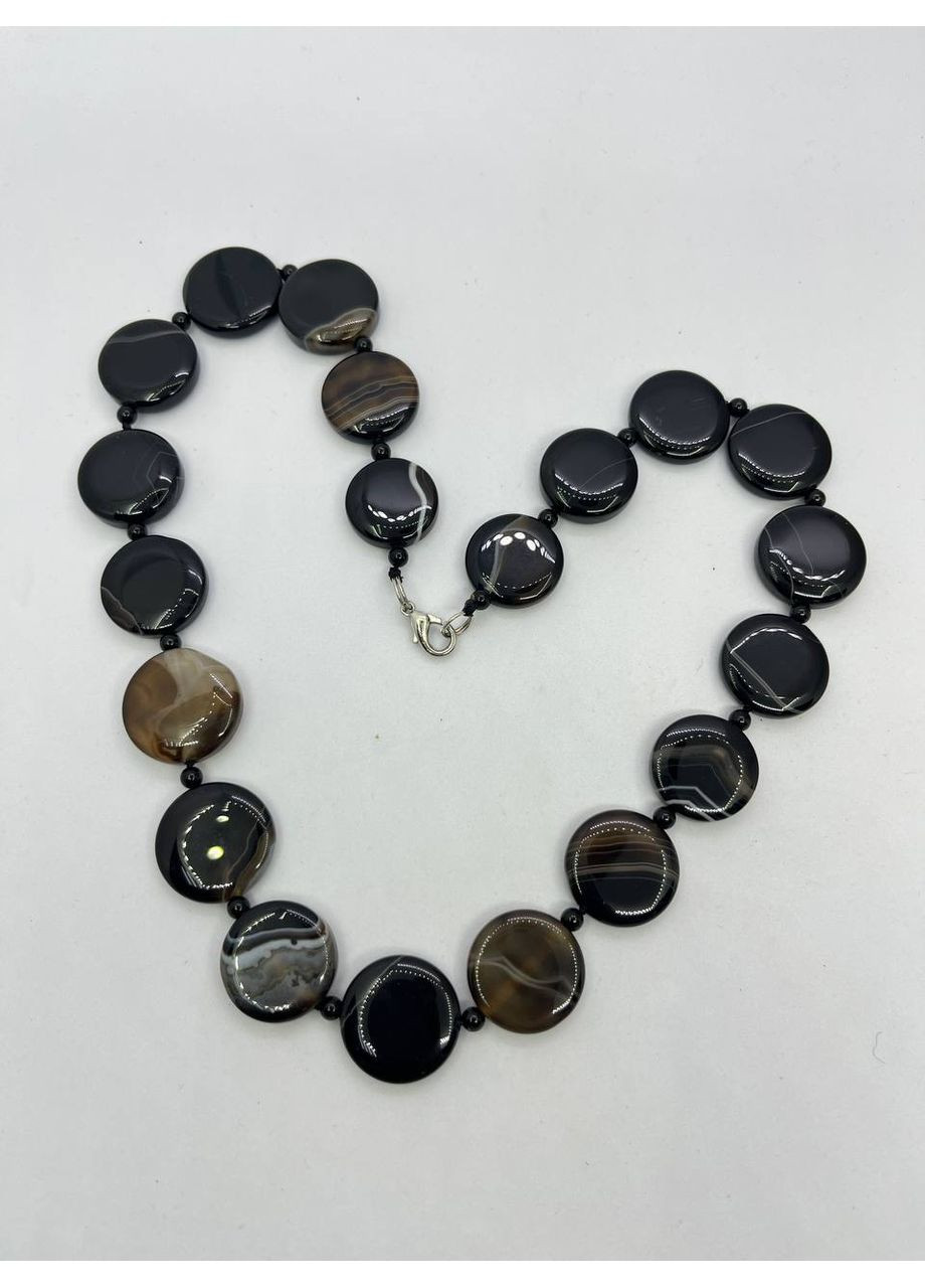 Намиста Агат 50 см Чорний No Brand (350633852)