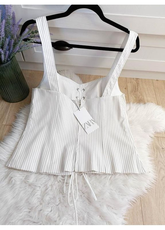 Смугастий топ-корсет trf Zara (358645130)