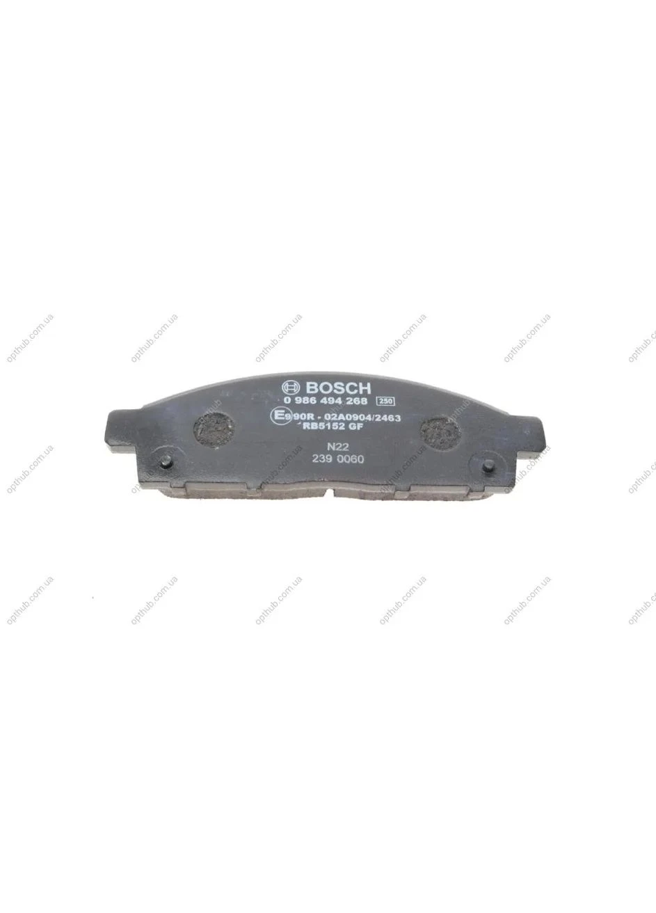 Колодка тормозов. диск. MITSUBISHI L200 передн. (выр-во) 0 986 494 268 Bosch (342410326)