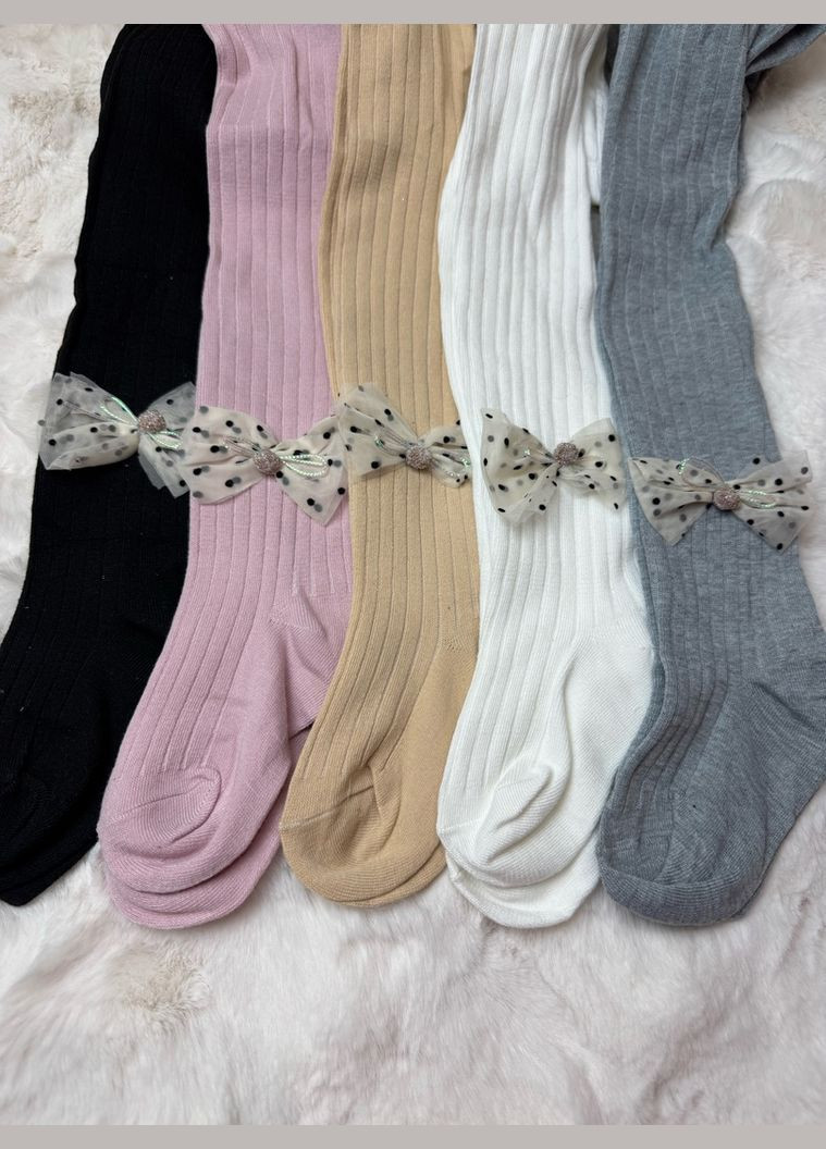 Колготки для девочки с бантиком розовый 10666 No Brand (315319376)