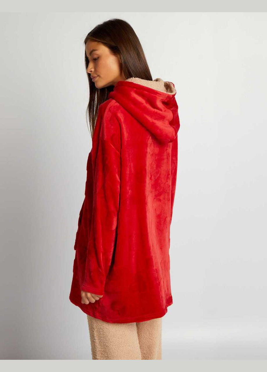 Худи флис,красный в узоры, Kiabi (308887403)