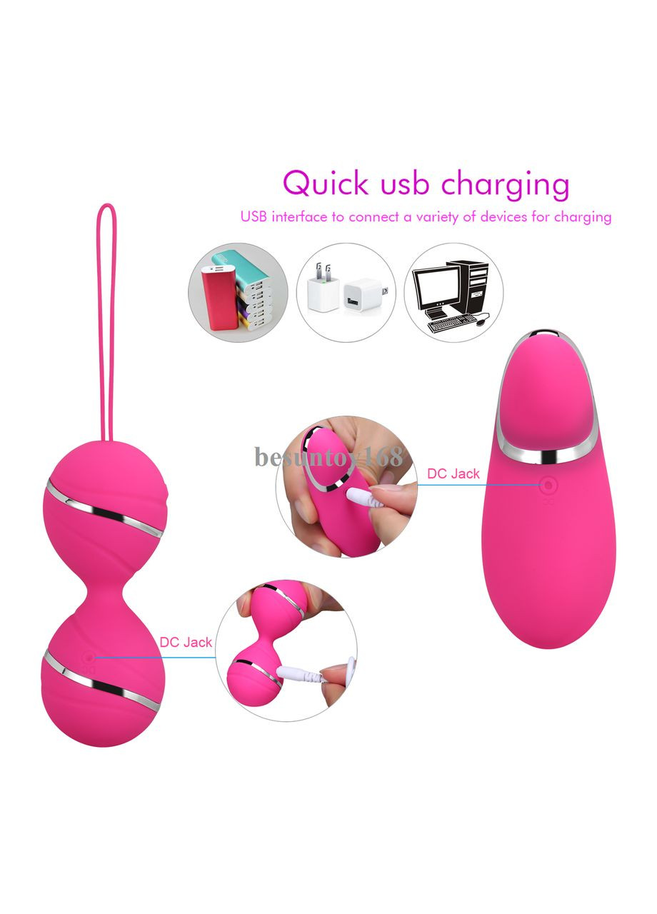 Шарики кегеля вагинальные с вибрацией и дистанционным управлением Vibro Balls + Пульт с вибрацией Фиолетовый Lovetoy (303902968)