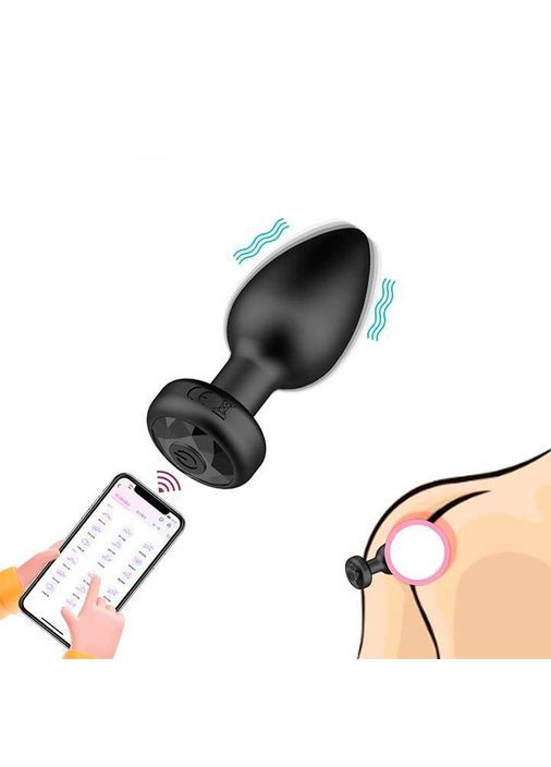 Смарт анальна пробка Equinox USB 9 см з додатком Magic Motion (366887730)