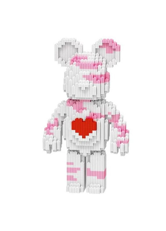 Конструктор Magic Blocks "Сердце" на 3031 деталь. Мишка Bearbrick 40,5 см Limo Toy (281080044)