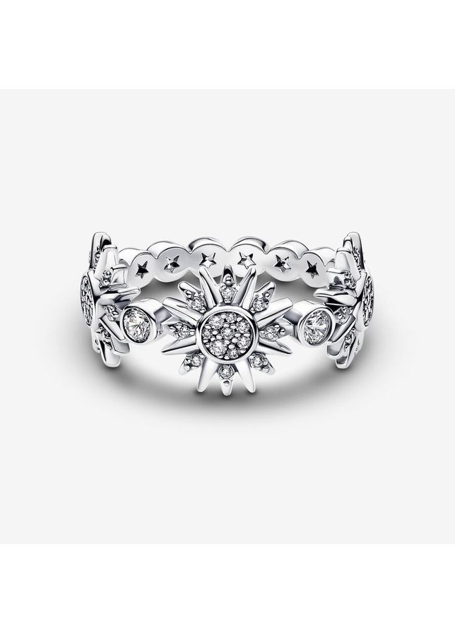 Срібна каблучка Пандора "Потрійне сонце, що сяє" 192846C01 Kabluchka (355348109)