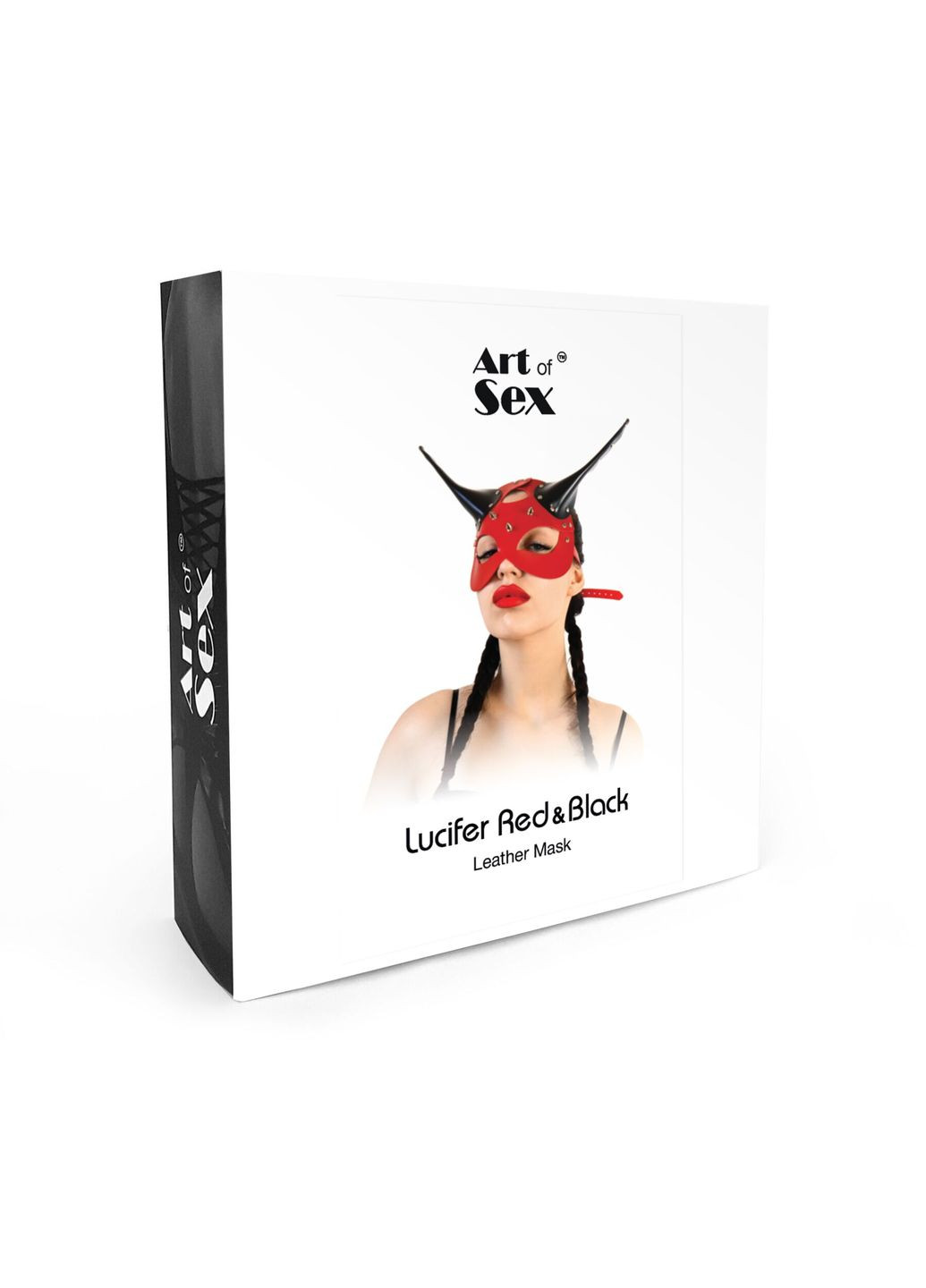 Кожаная маска Lucifer Red&Black - CherryLove Art of Sex (339867655)