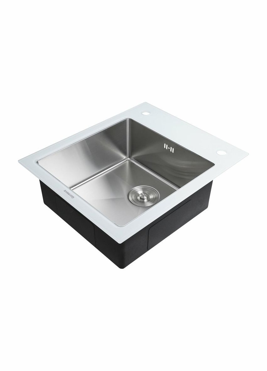 Кухонна мийка Handmade WHITE GLASS 600х510х200 Platinum (336934520)
