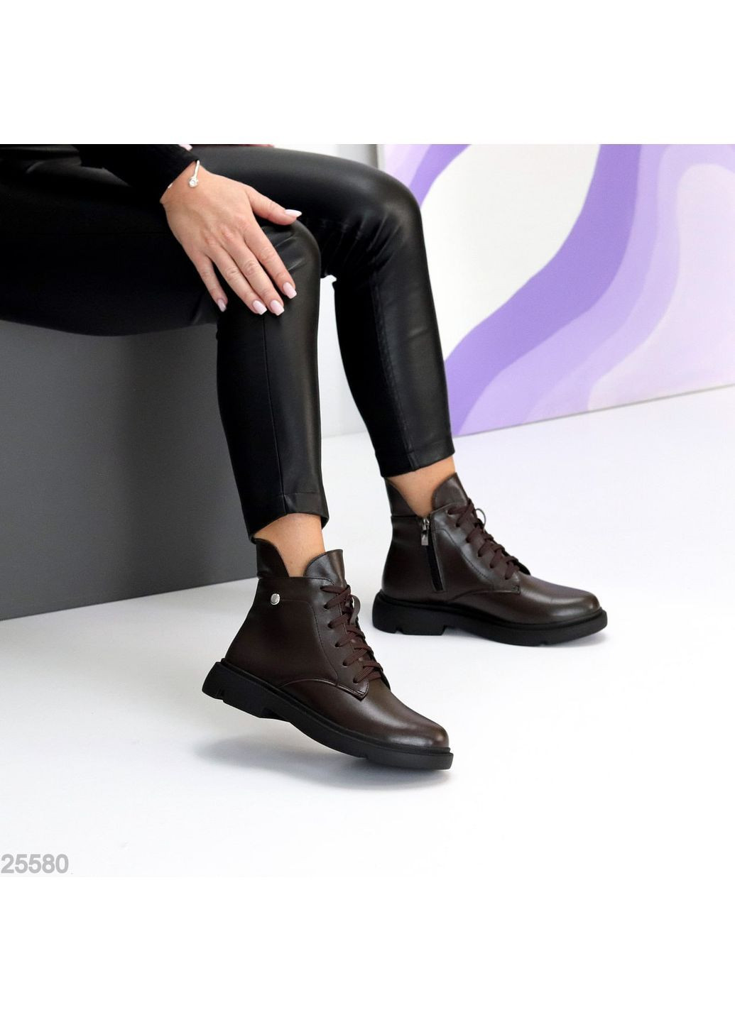 Зимние зимние кожаные ботинки Helen