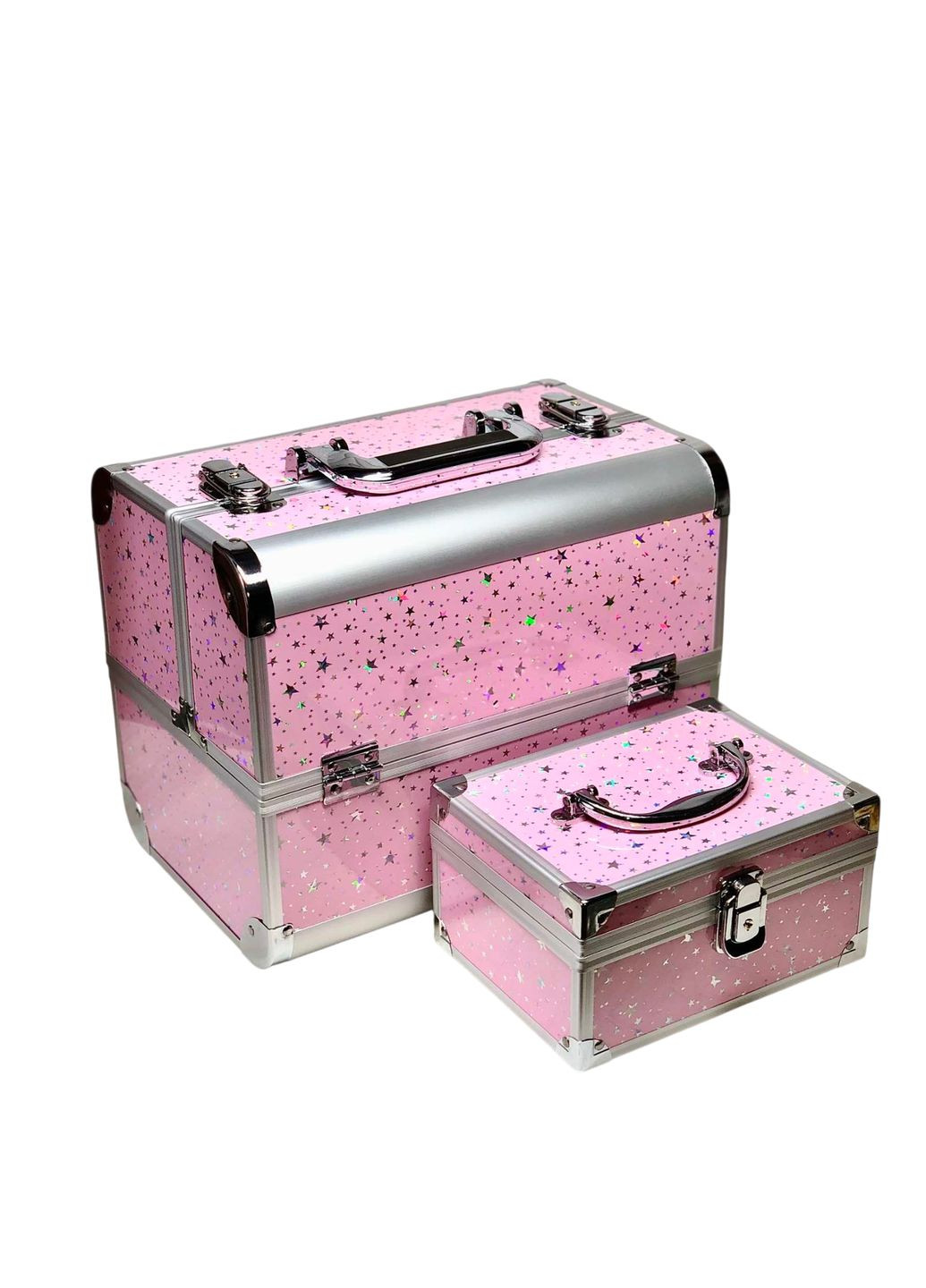 Чемодан майстра 2в1: великий кейс з 2 поличками та маленький сундучок Global Fashion (358202249)