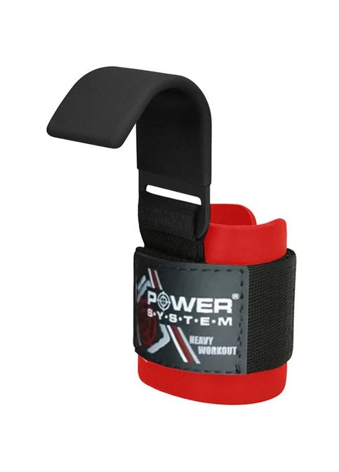 Крюки для тяги на запястье PS-3310 Hardcore Hooks Black/Red Power System (395013942)