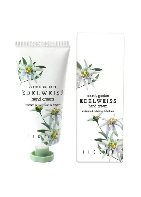 Jigott Крем для рук з екстрактом едельвейсу Secret Garden Edelweiss Hand Cream, 100 мл — Крем, Південна Корея (368893950)