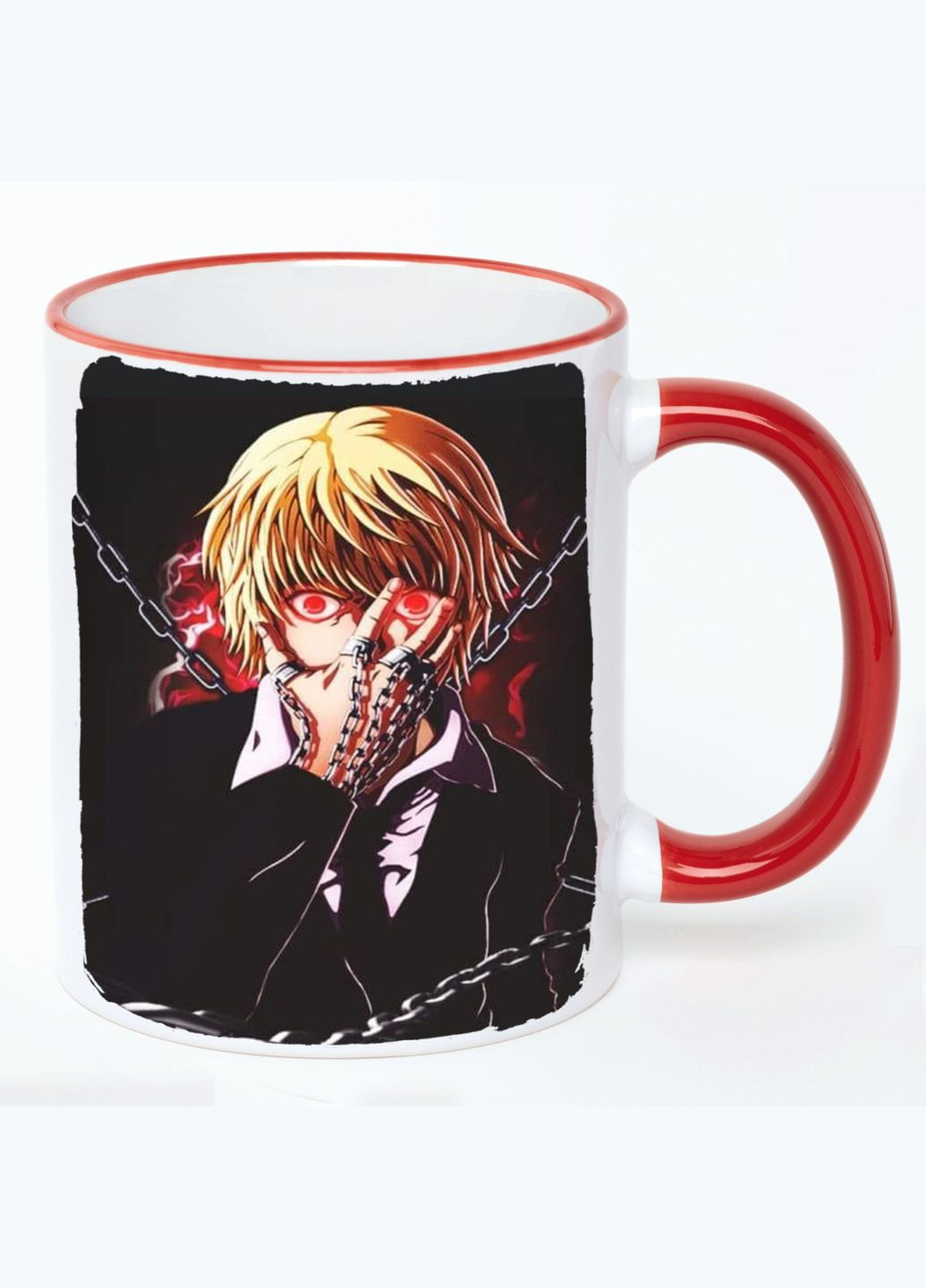 Чашка Хантер х Хантер Аниме #010 (кружка, кружка) Белая с Красной ручкой 330 мл No Brand (322712571)