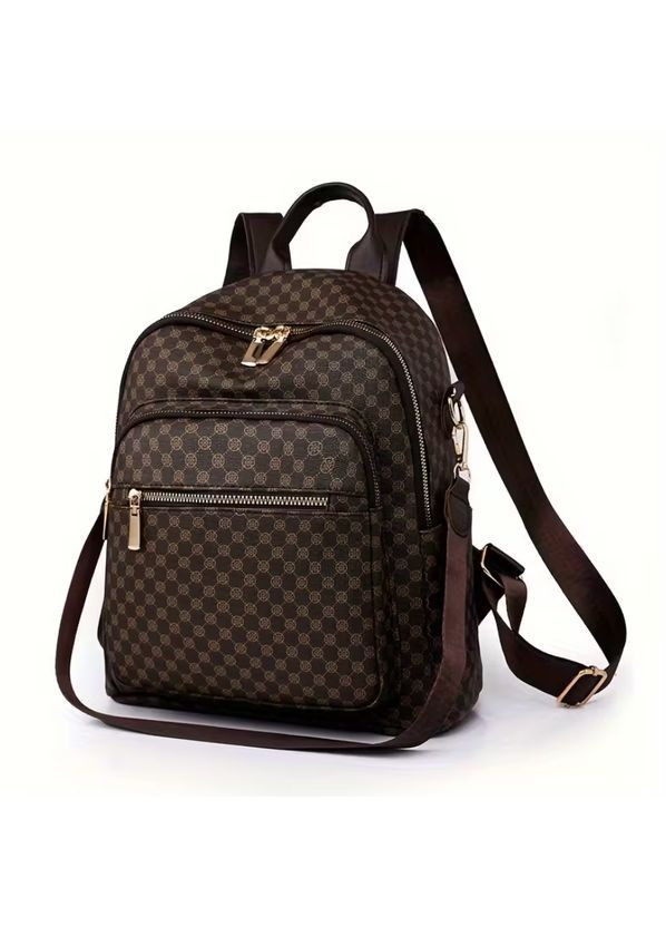 Рюкзак сумка женский городской кожаный Коричневый No Brand (362590093)