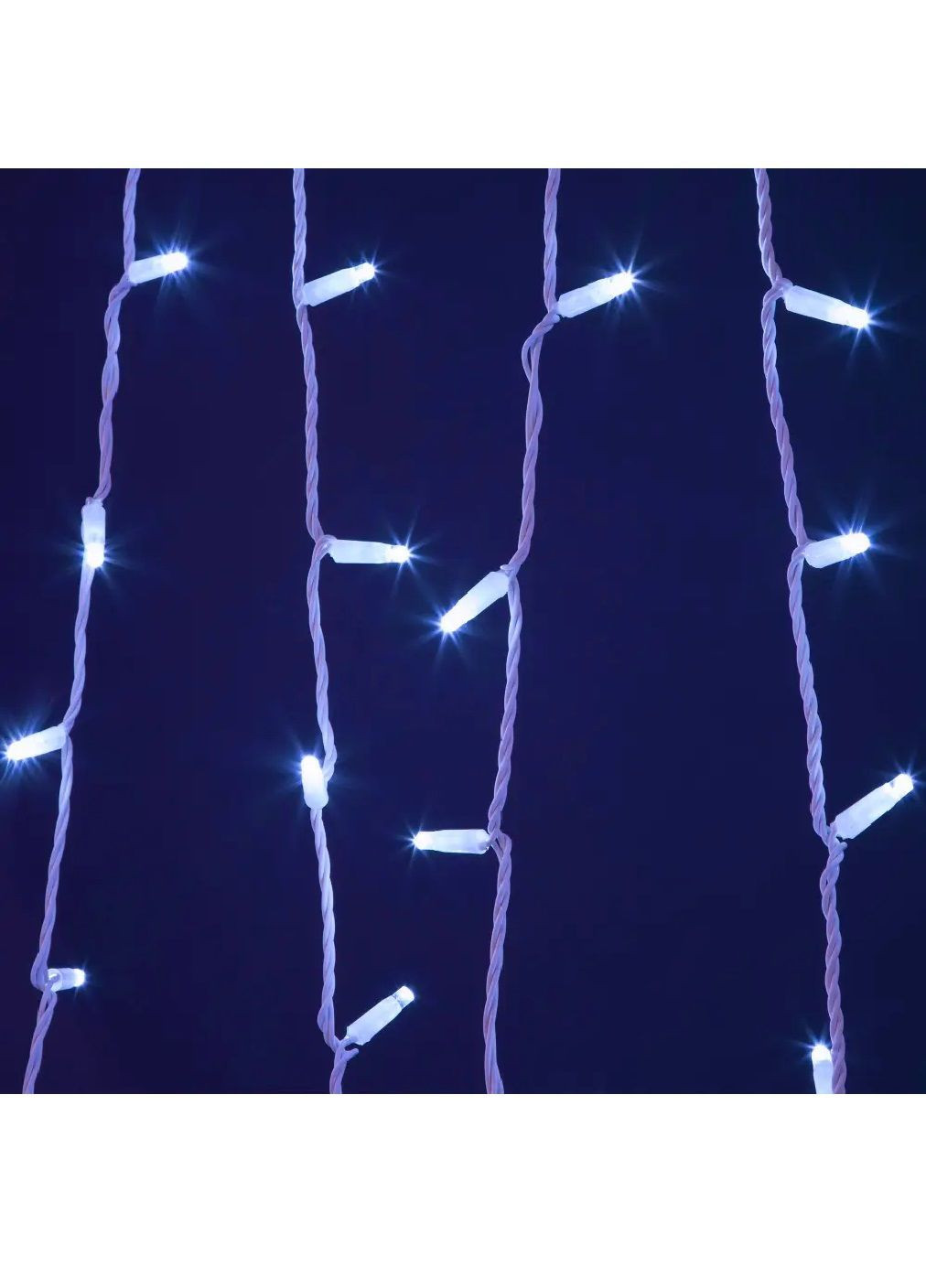 Гірлянда нитка світлодіодна новорічна для будинку вулиці з роботою від мережі 10 м 100 лампочок (481888-Prob) Синя Unbranded (367782954)