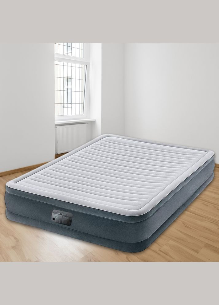 Надувная кровать-матрас Intex Comfort-Plush Mid Rise Queen 67770 L, встроеный электро насос No Brand (334011329)